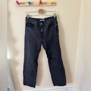 Levi’s Low Pro Straight Black Jeans size 28